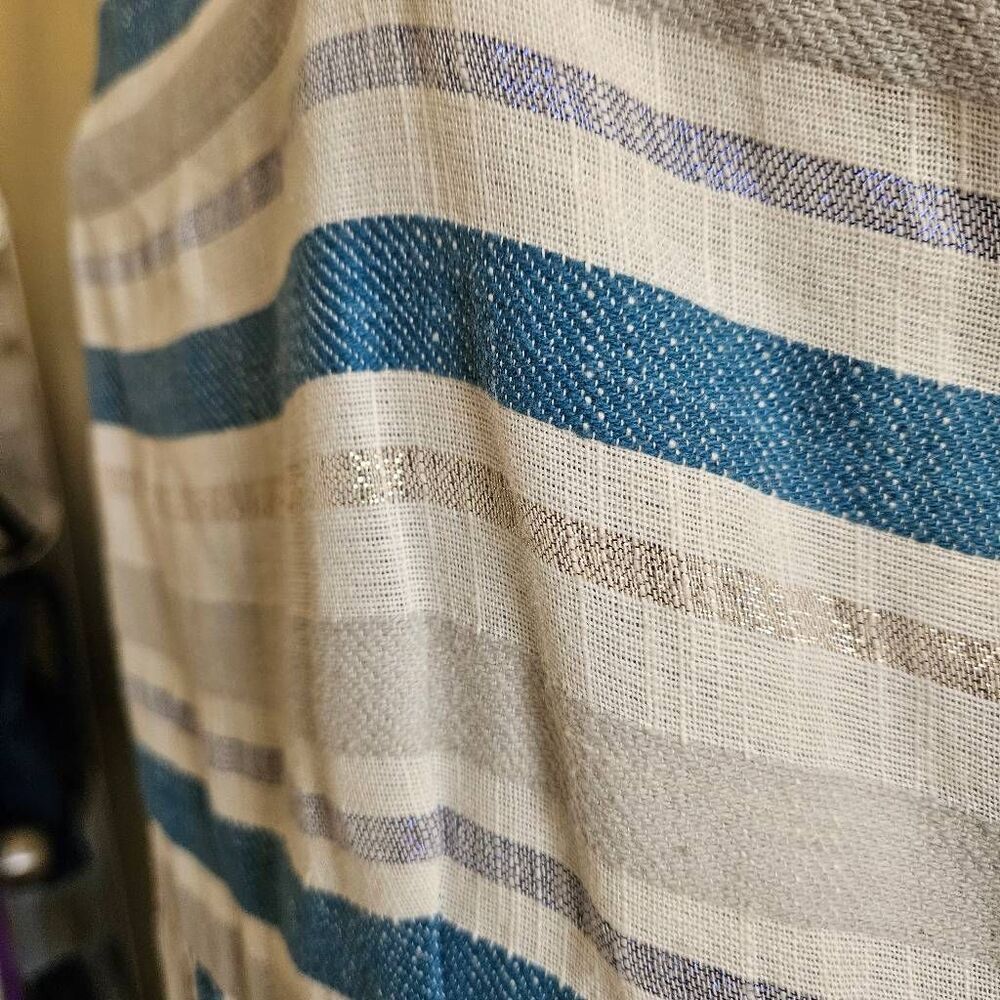 Anthropologie Blue and White Striped Maxi Dress - Picture 5 of 9